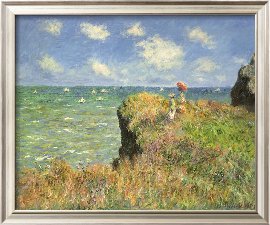 CLIFF WALK AT POURVILLE, 1882 - Claude Monet Paintings